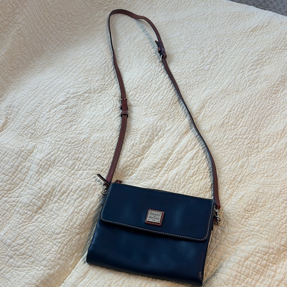 Dooney & Bourke Navy Leather Crossbody Bag
